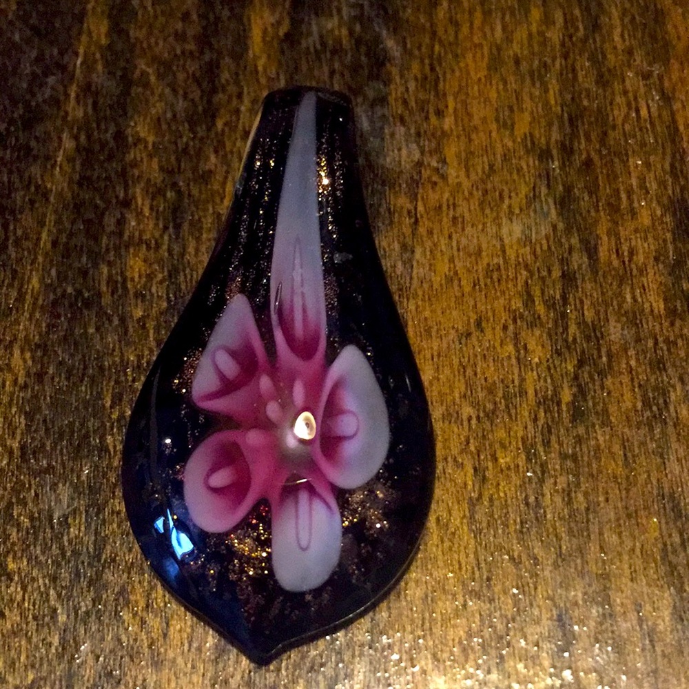 Handmade tulip glass charm